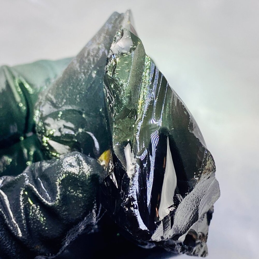 Rainbow Obsidian Rough Raw Lapidary Glass Butte Oregon Rare Purple Green 5 oz. - Picture 11 of 13